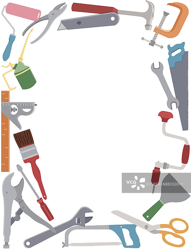 边框、家居装修工具（彩色）图片素材