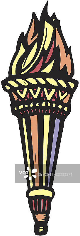 彩色火焰火炬图片素材