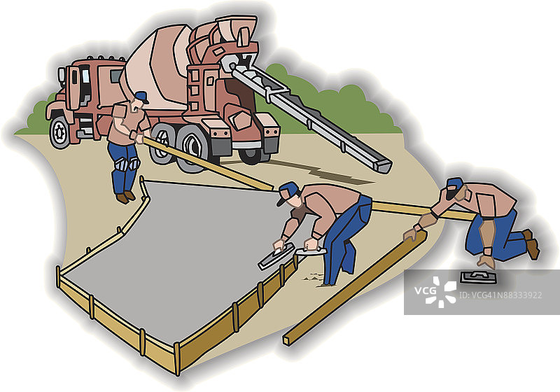 彩色分层混凝土搅拌机图片素材