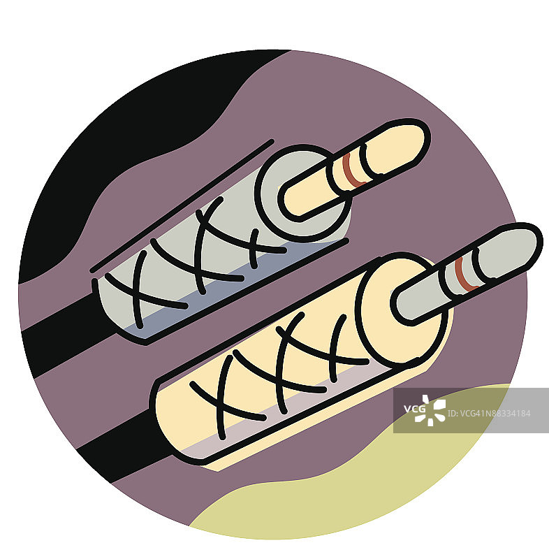 同轴电缆分层颜色图片素材