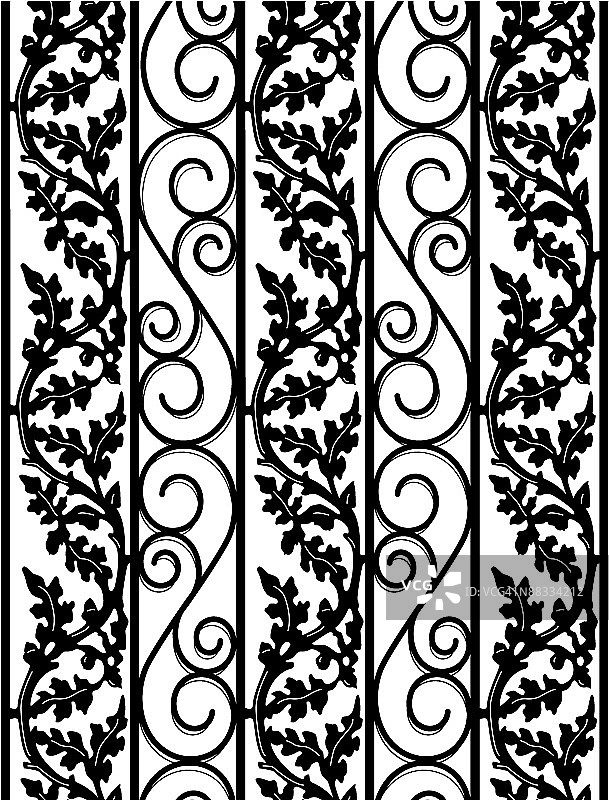 纹理：锻铁栅栏元素图片素材