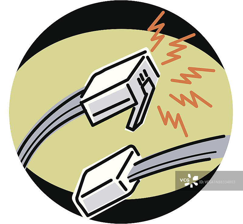 彩色分层电话连接器图片素材