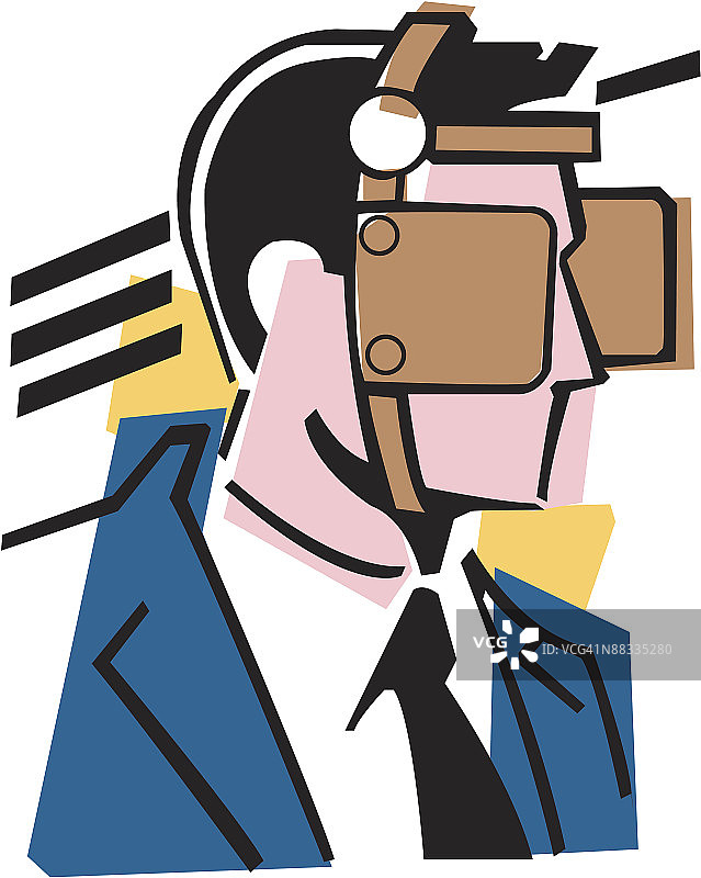 戴着眼罩的商人图片素材