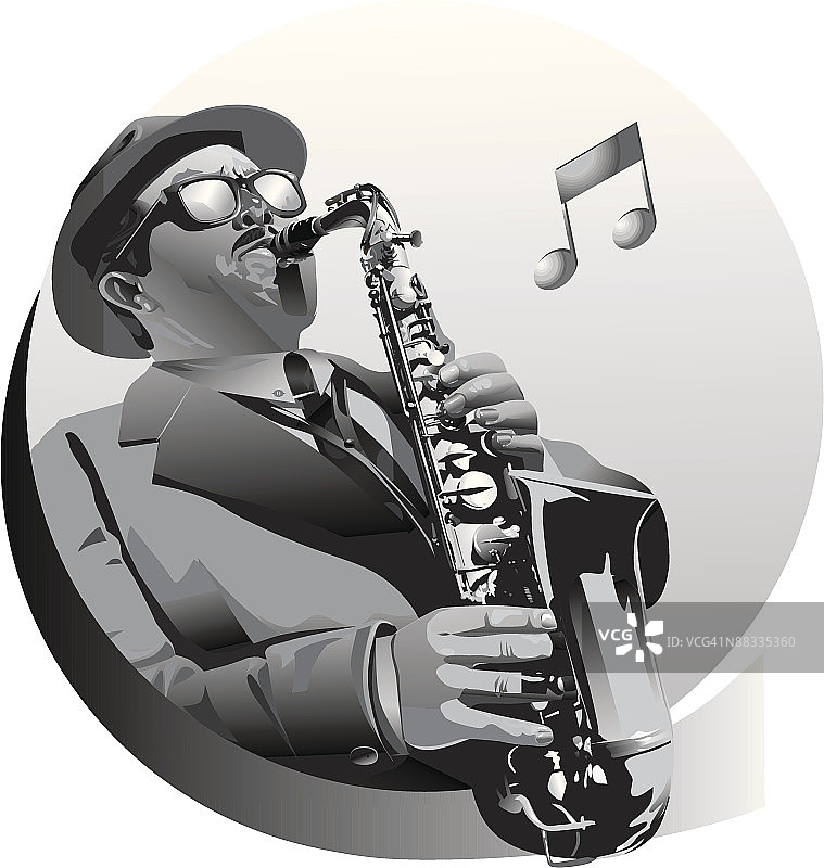 吹萨克斯的男人图片素材