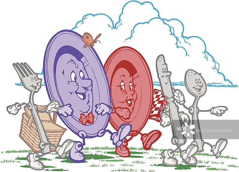 野餐场景动画图片素材