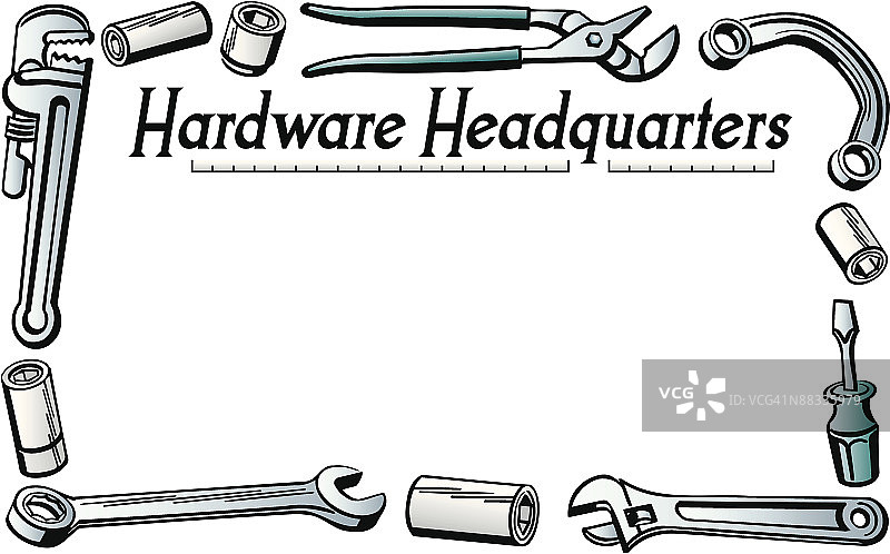 五金店工具标题边框图片素材