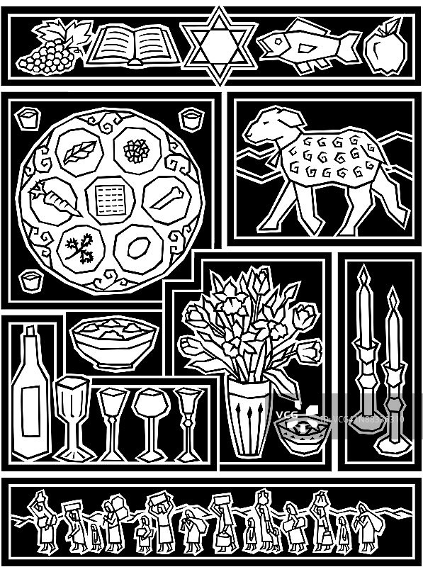 逾越节元素分层庆祝快乐逾越节图片素材