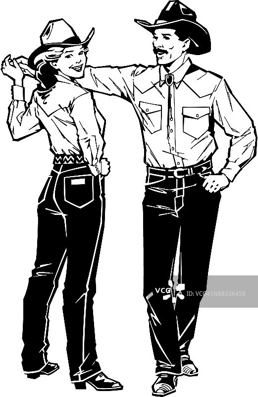 跳舞的西方情侣，分组元素图片素材