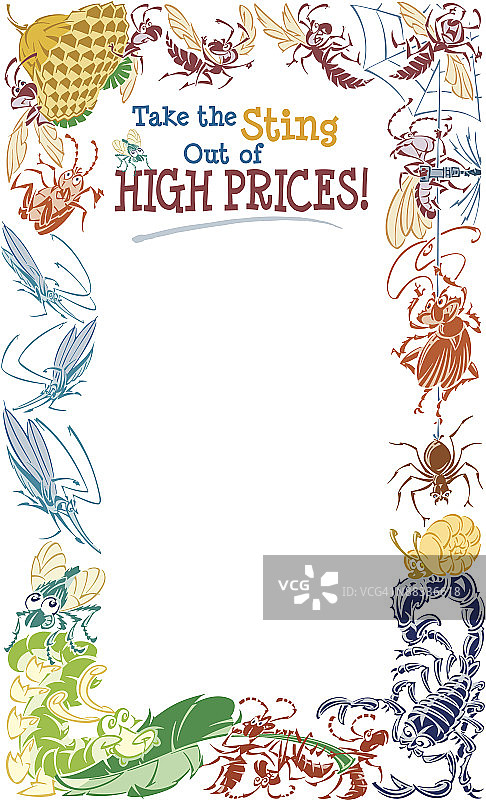 边框，标题，摆脱高价，昆虫边框图片素材
