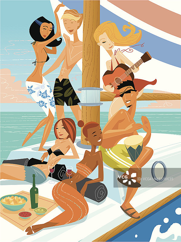 船上派对图片素材