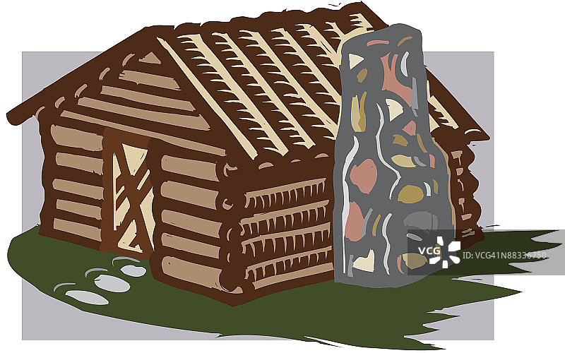 彩色小屋，也有黑白款，远离喧嚣，舒适的度假胜地图片素材