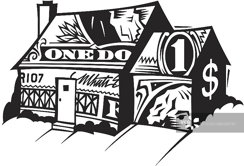 用钱建造的房子图片素材