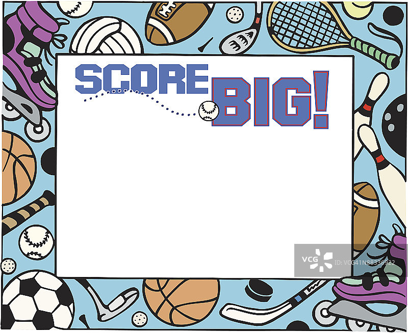 体育器材促销彩色横幅图片素材