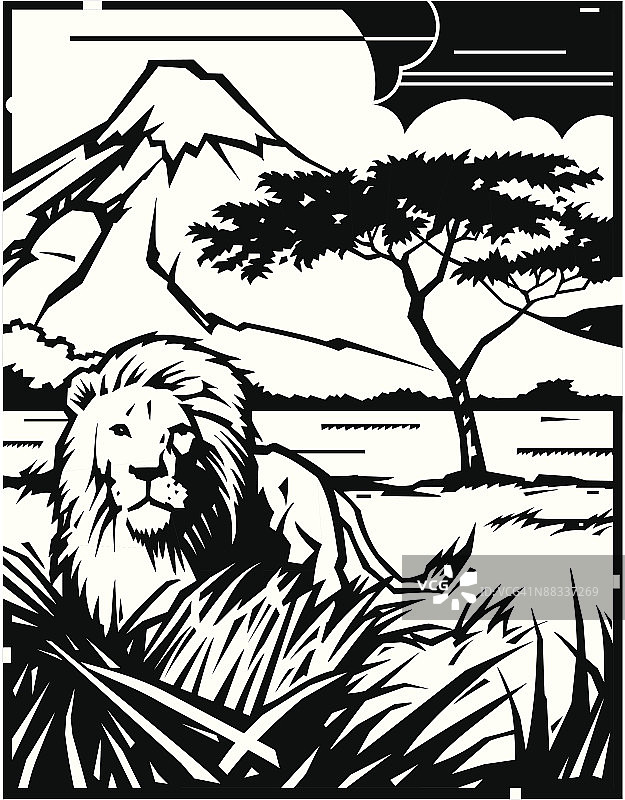 非洲风光分层素材图片素材