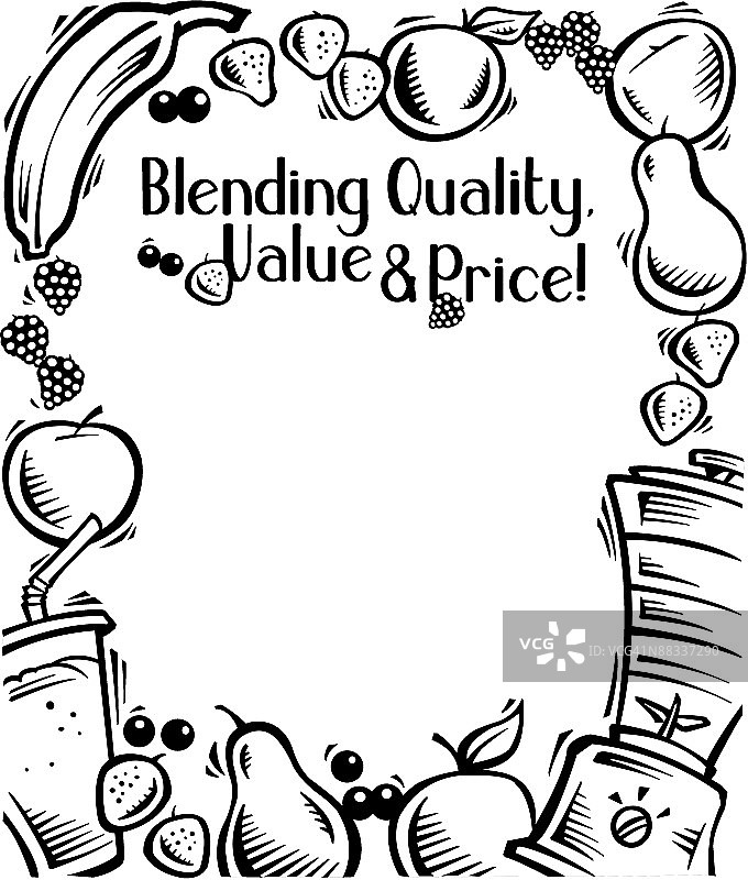 水果冰沙边框标题图片素材