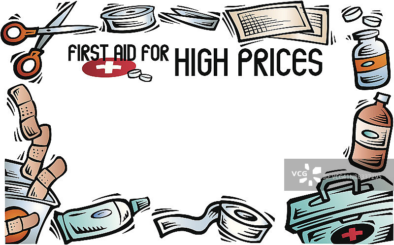 边框标题高价急救箱急救框架图片素材