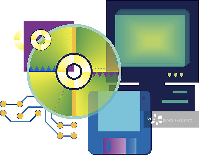 电脑彩色合成图图片素材