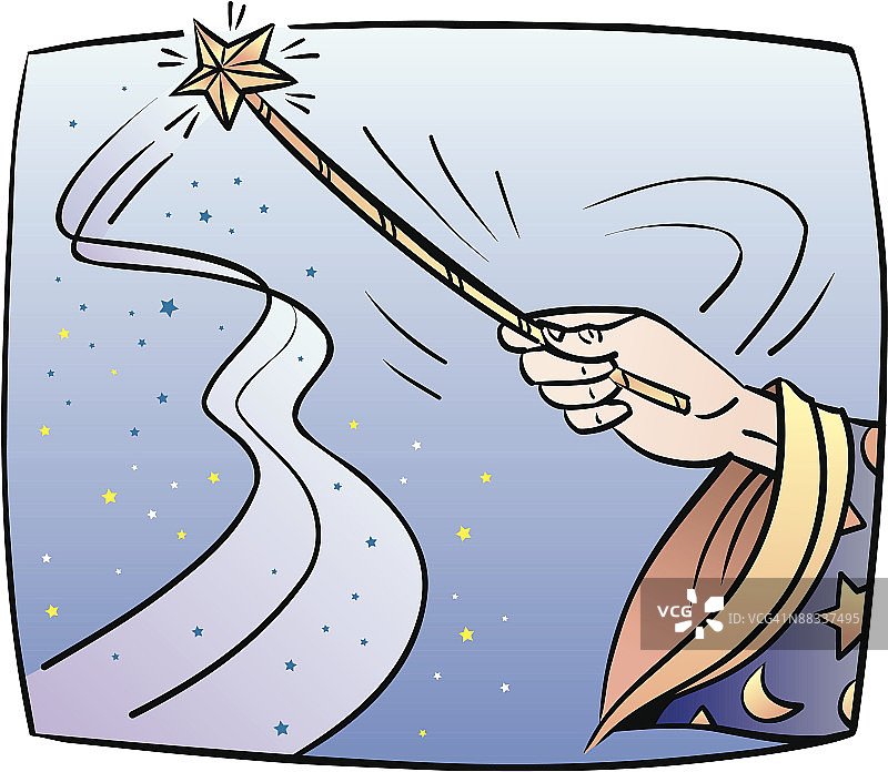 手持魔杖图片素材