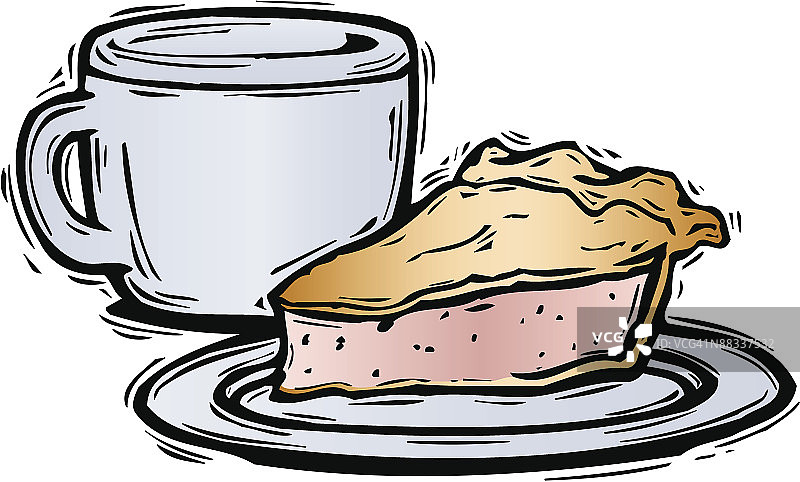 杯子和馅饼图片素材