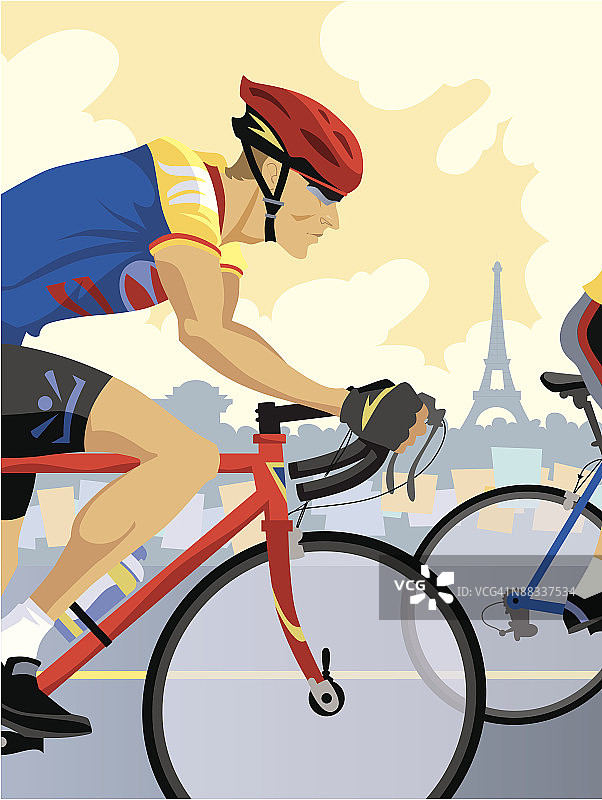 参加环法自行车赛的骑行者图片素材