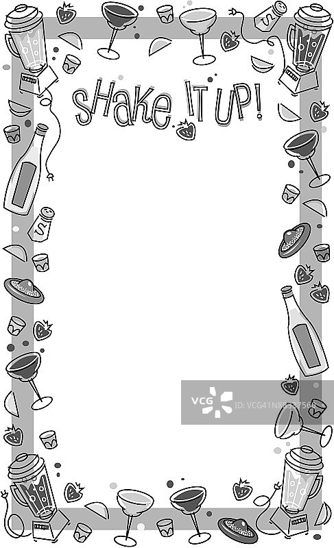 混合饮品边框图片素材