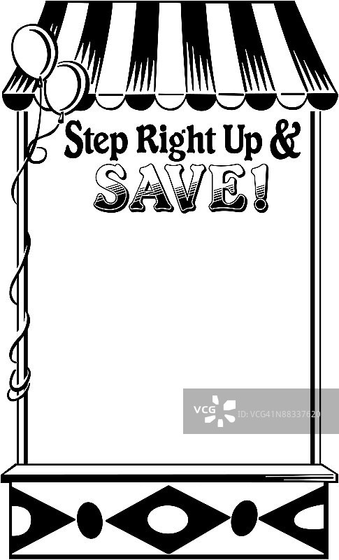 边框标题优惠活动售票亭图片素材