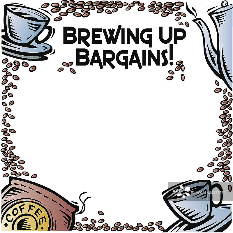 咖啡促销优惠边框图片素材