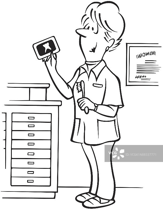 牙科保健员：检查牙齿图片素材