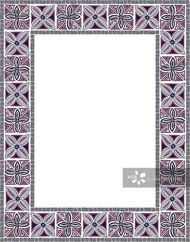 瓦片纹理彩色边框Illustrator版本5图片素材