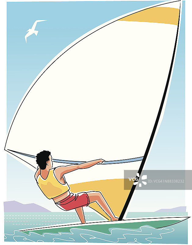 帆板插榫图片素材