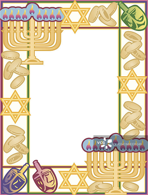 边框光明节元素彩色组合元素图片素材