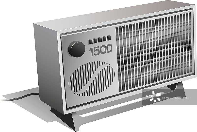 1500瓦灰阶太空取暖器图片素材