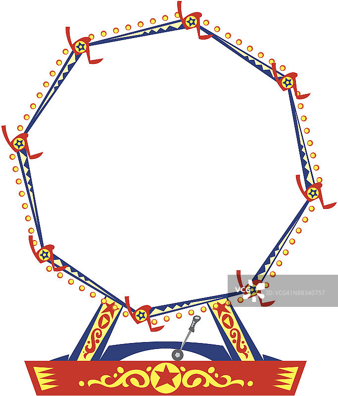 边框，摩天轮，彩色图片素材