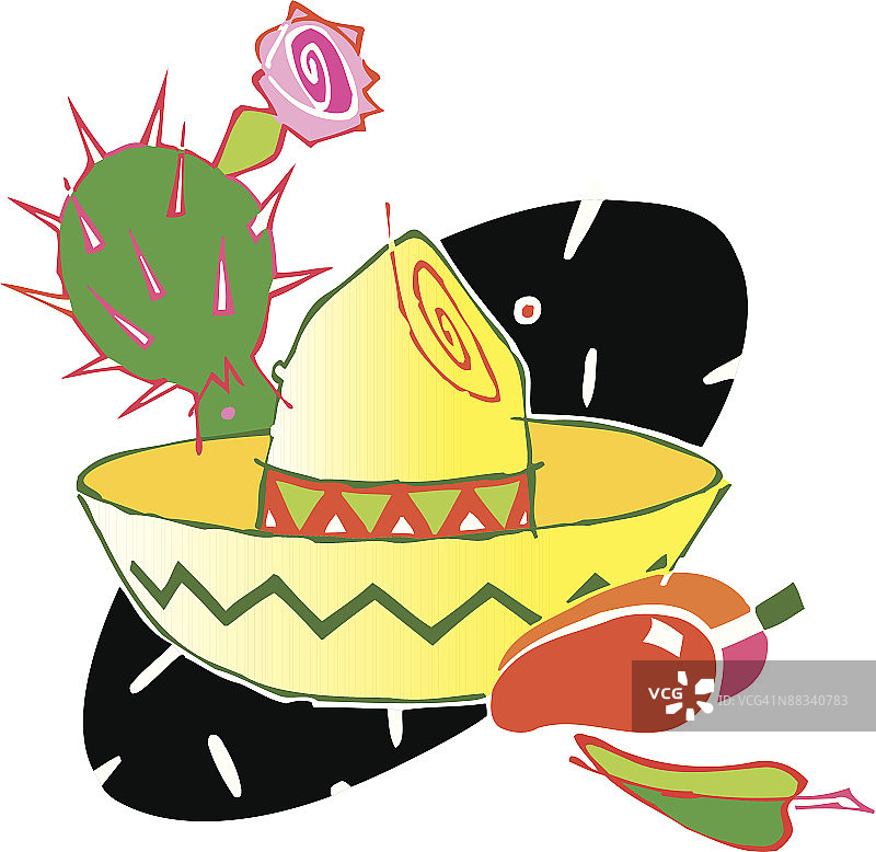 墨西哥食物，彩色图片素材