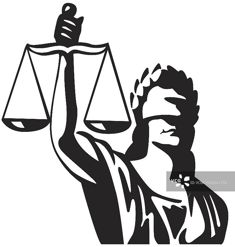 正义天平分层素材（彩色版）图片素材