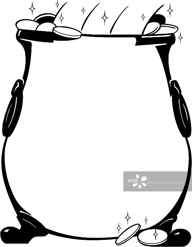 金色盆栽边框元素图片素材