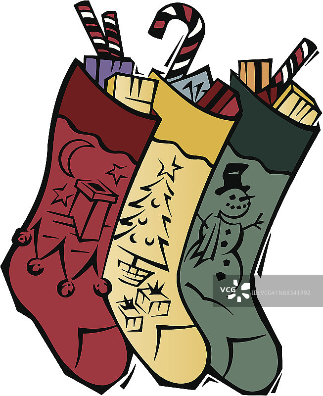 圣诞袜“颜色”图片素材