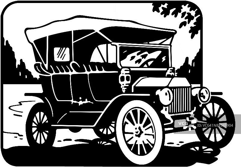 1900-1910年T型福特车元素合集图片素材