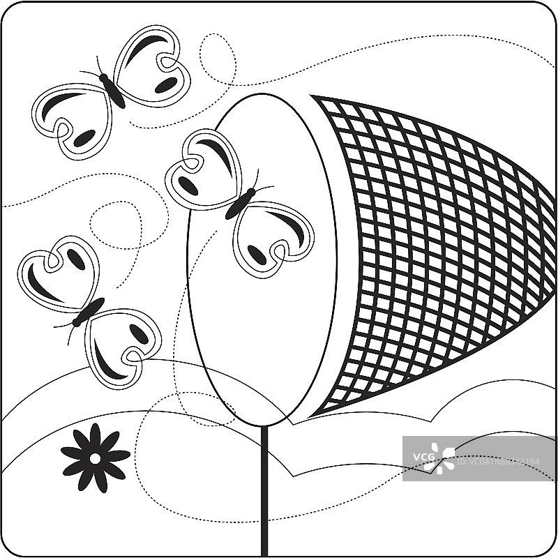蝴蝶与网图片素材