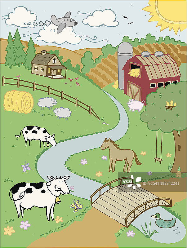 纹理，农场，彩色图片素材