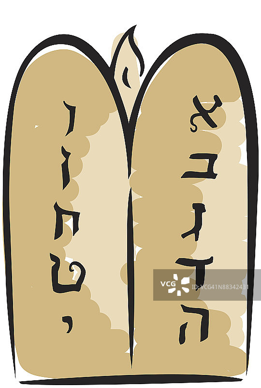 彩色十诫石板图片素材