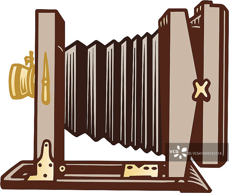 彩色古董波纹管相机图片素材