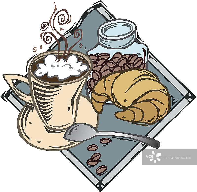 咖啡屋元素标志模板设计图片素材