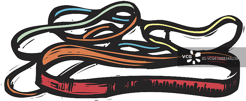 彩色橡皮筋图片素材