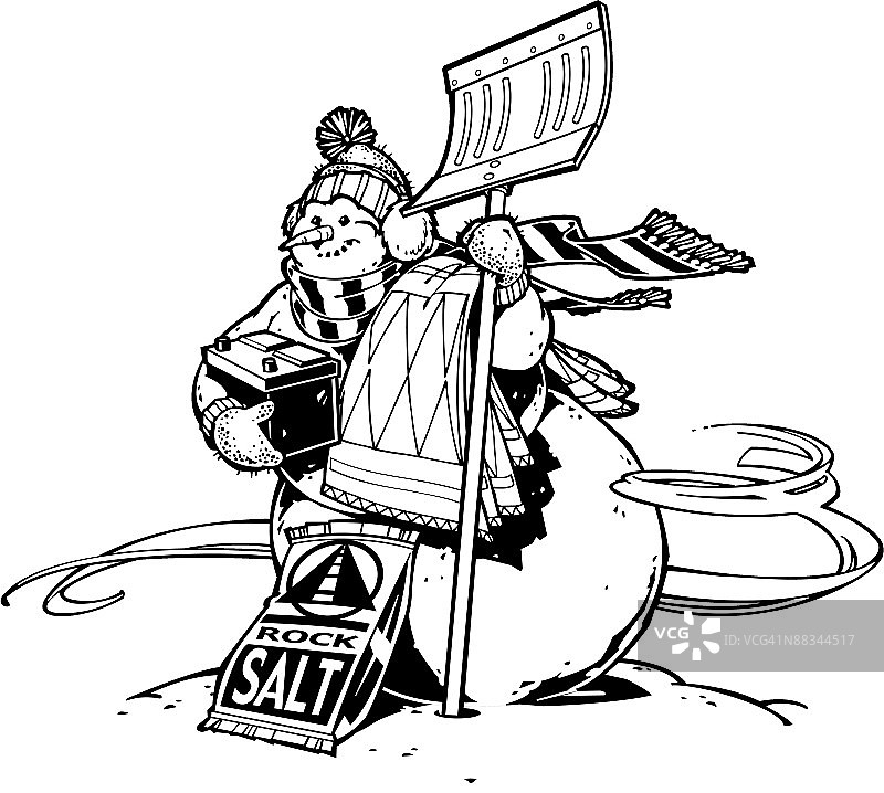 为冬天准备的雪人，岩盐图片素材