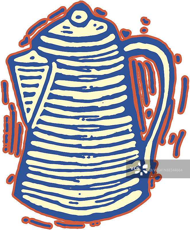 彩色咖啡壶图片素材