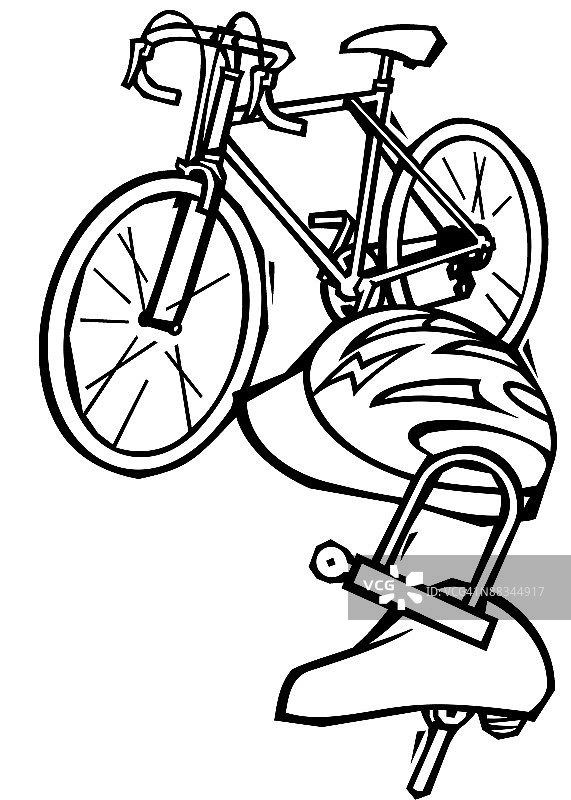 自行车元素“保护您和您的自行车”准备骑行图片素材