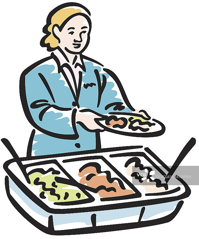 准备食物的女人图片素材