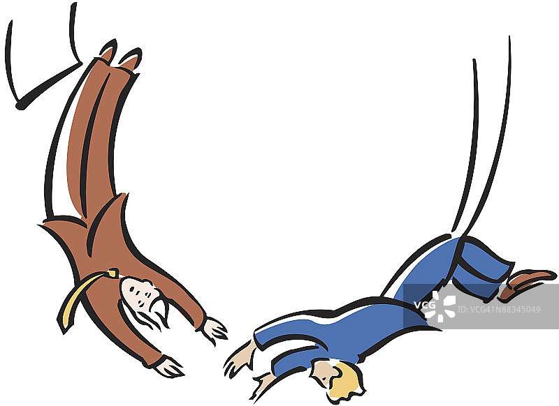 作为空中飞人的商人图片素材