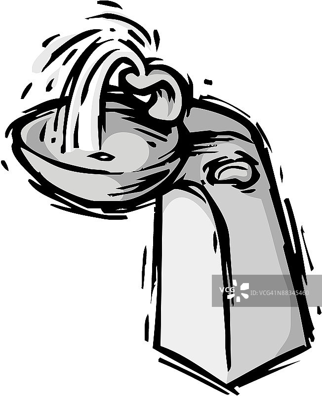 饮水机（灰度）图片素材